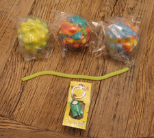 3 Pop It Fidget Toys Ball Squishy Sensory Play, Stress Relief AMONG US Keychain