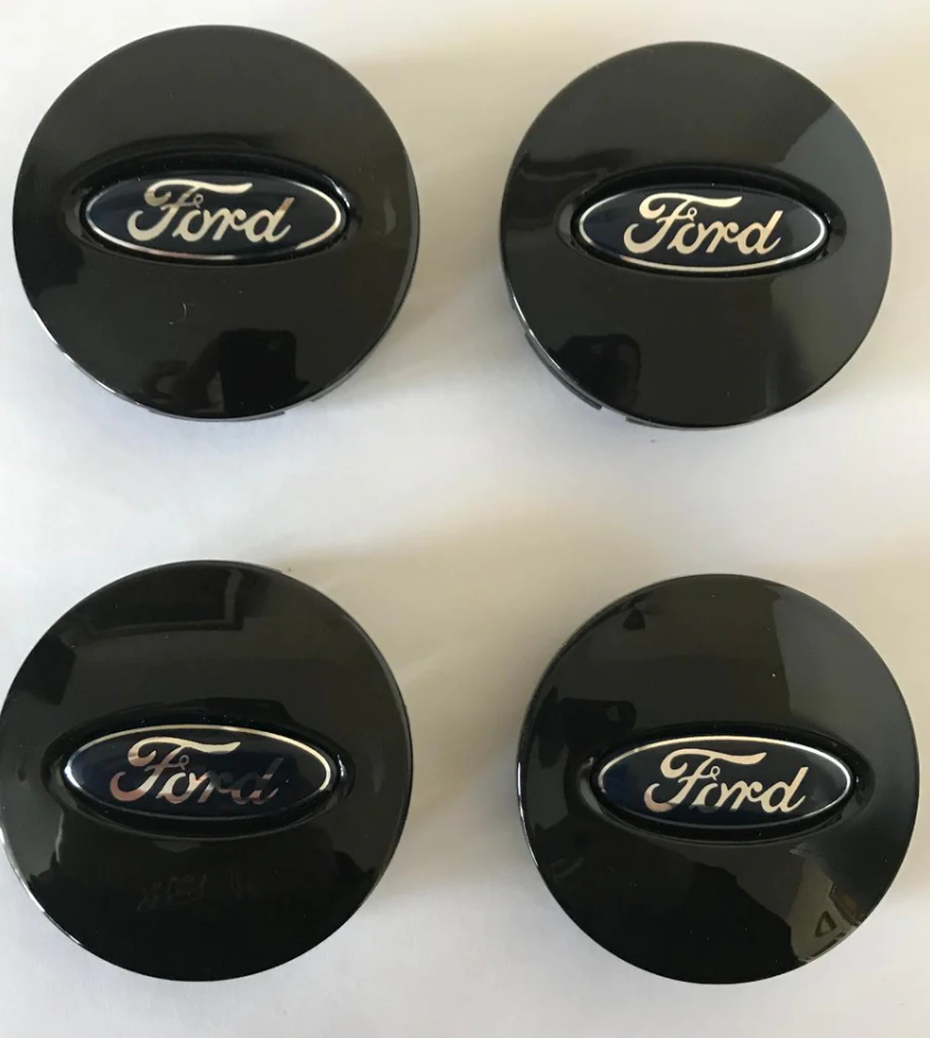 4x For Ford Wheel Center Caps 66mm Hubcaps Rim Caps Emblem Black