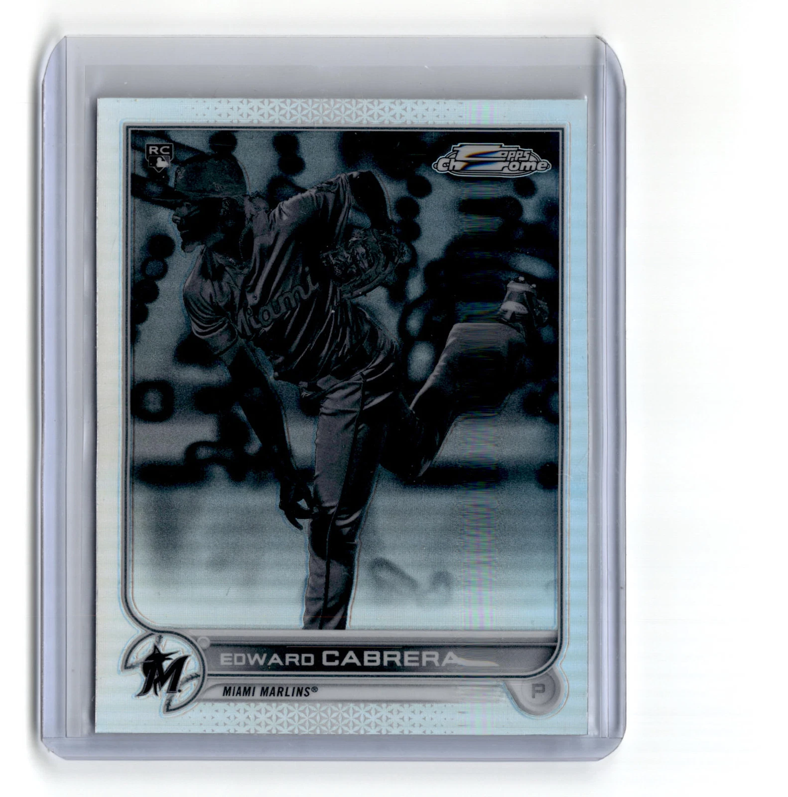 Edward Cabrera 2022 Topps Chrome Negative Refractor #64 RC Miami Marlins