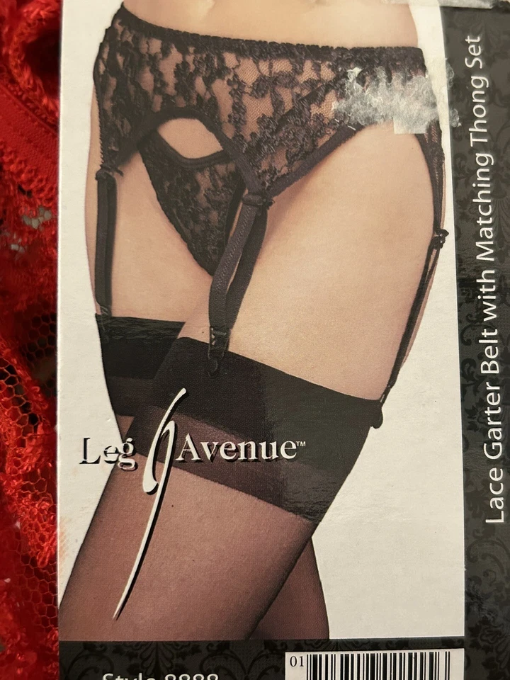 Leg Avenue Women's Red Lace Suspender Garter Belt Viscose Lingerie - No Panty - Image 4 of 4