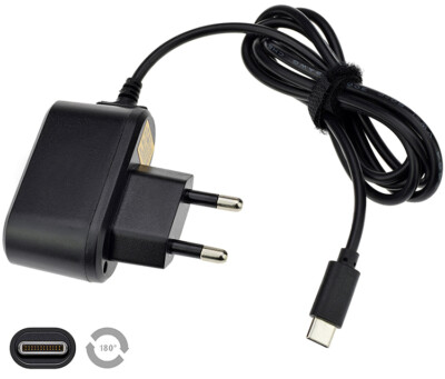 Schnellladegerät (25W) Mit USB Type C Ladekabel (1m) Schwarz Von