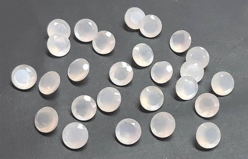 Natural White Moonstone Round Calibrated Faceted Cut loose gemstones 3mm-15mm - Picture 6 of 9
