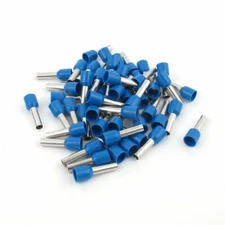 50 Pcs Crimp Cord End Terminal Tubular Insulated Ferrule Blue E6012 10AWG 6mm2 #