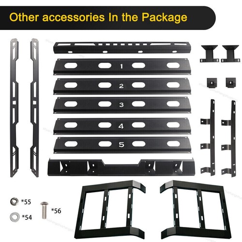 Roof Rack Cargo Luggage Storage Basket Fit For Jeep Wrangler JL & JLU 4Dr 18-24 - Picture 9 of 20