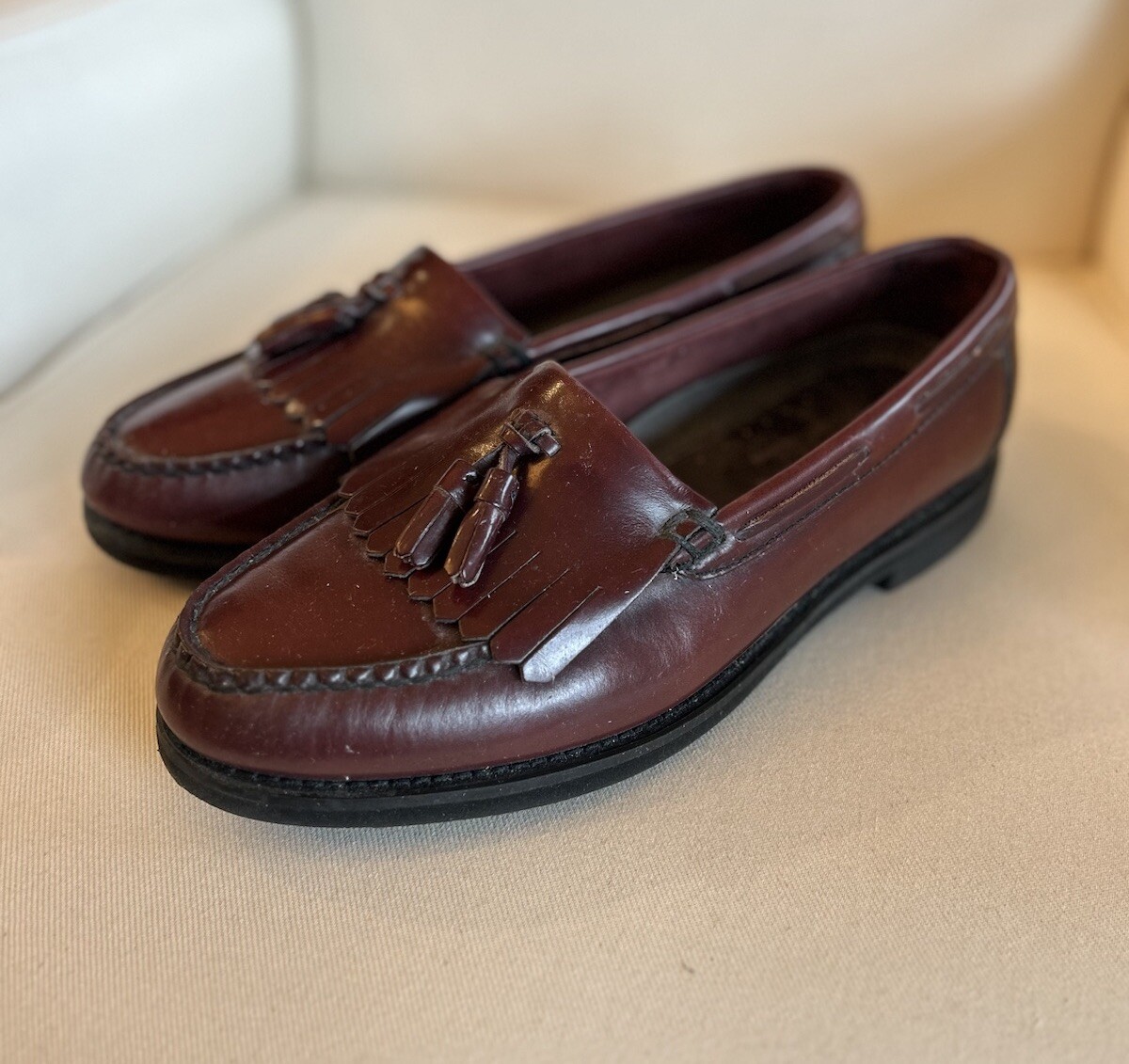 Nordstrom Burgundy Kiltie Tassel Loafers USA Mens 8 1/2 D 527109 Kiltie Loafers In Men main image 3