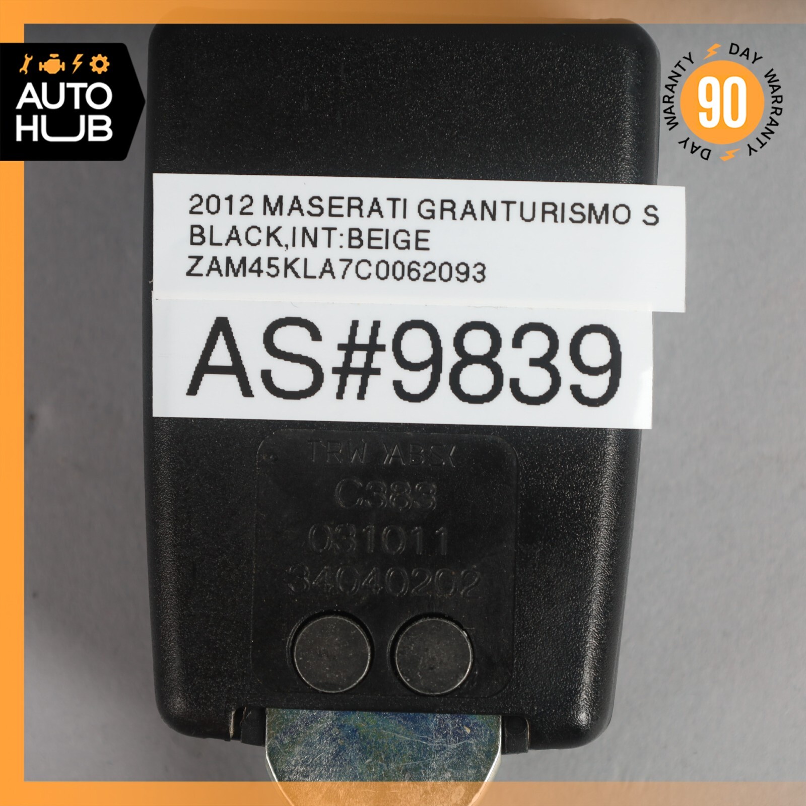 Maserati GranTurismo 2008-2019 REAR+RIGHT Seat belt buckle P/N 34040202