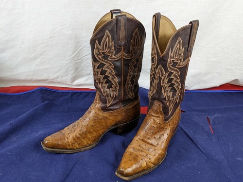 Cody James Ostrich Skin Boots Size 9.5 