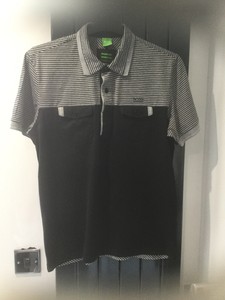 hugo boss striped polo shirt