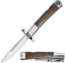 Swing Guard pocket knife Lockback Cheetah Style Hardwood Handle