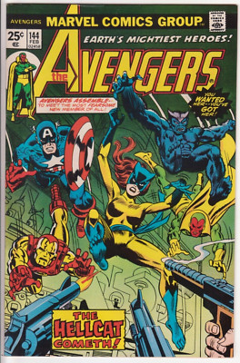 The Avengers #144, Marvel Comics 1976 FN/VF 7.0 1st Hellcat and Origin!