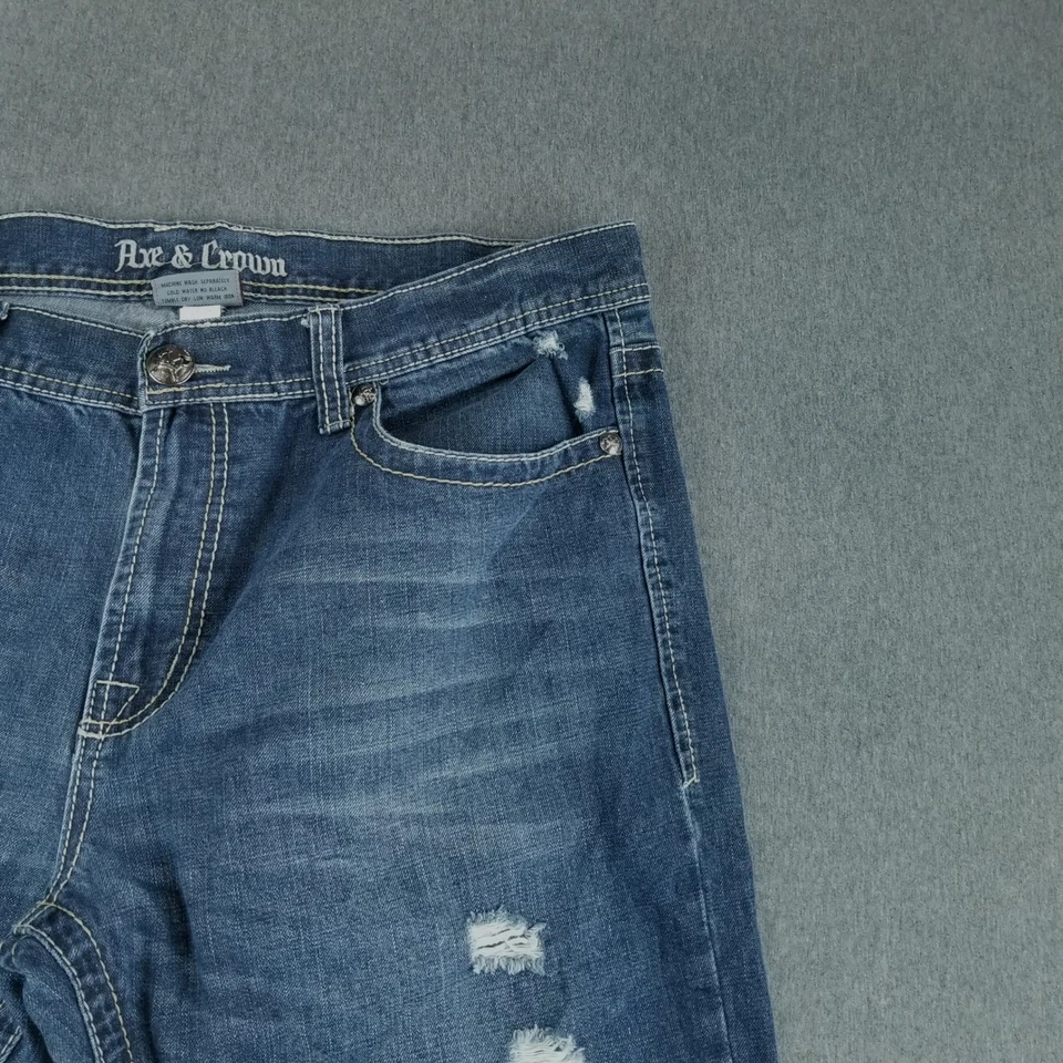 Jean Axe & Crown para hombre talla 36x34 calce ajustado angustias y costuras detalladas Foto 4 de 4