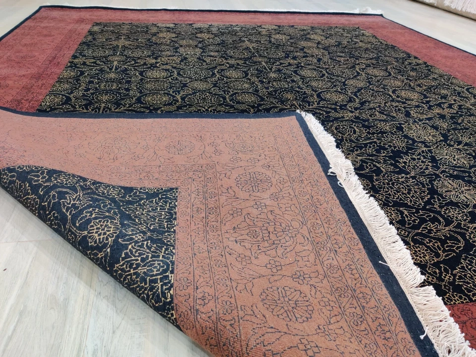 8 x 10 alfombras de lana anudadas a mano para sala de estar oficina lujosas auténticas Foto 4 de 4