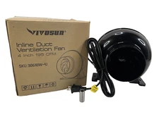 Brand NEW VivoSun Inline 4" Duct Ventilation Fan195 CFM (306101W-4J) Air Vent