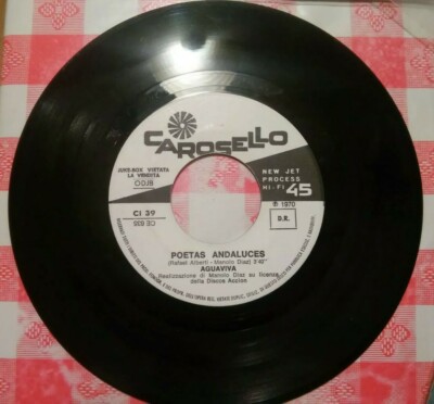 45 GIRI EDITION JUKE BOX - POETAS ANDALUCES AQUAVIVA - DAS LIED DER SONNE