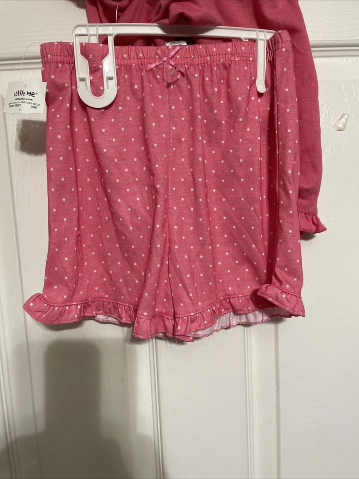Ropa de dormir de dos piezas Little Me Girls talla 4T Foto 4 de 4