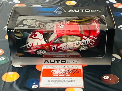 Biante 1:18 2001 Jason Bright Signed HRT V8 Supercars Holden VX Commodore