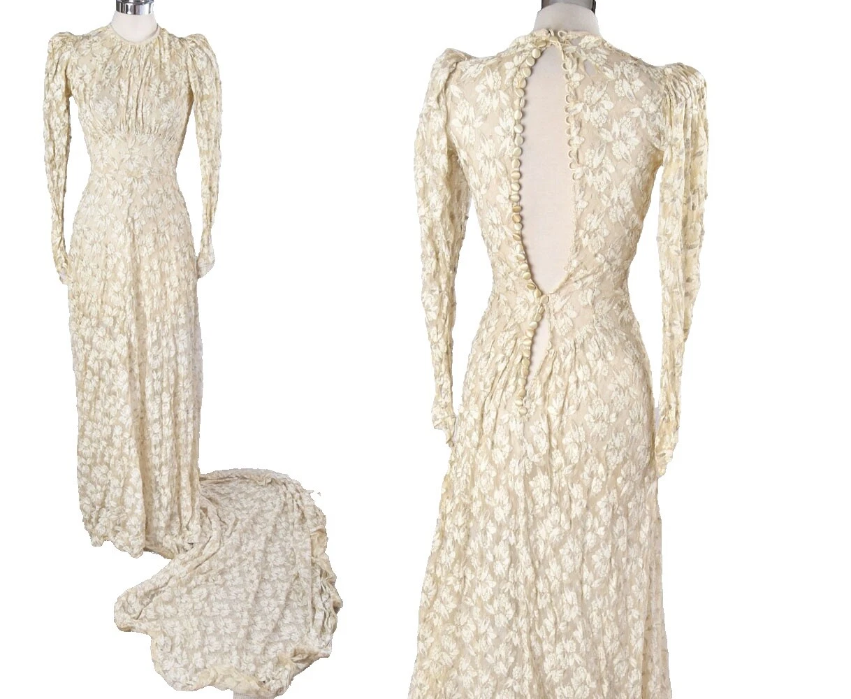 Ropa Vintage De Boda para Mujer 1930s década