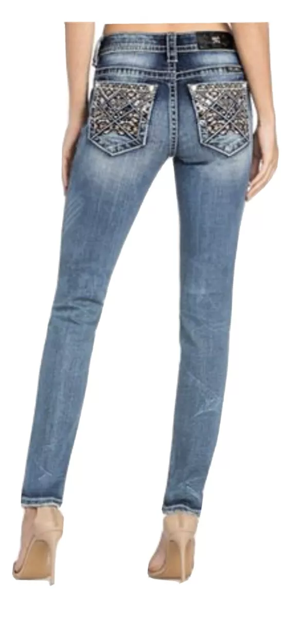 Miss Me Medium Blue Hailey Skinny Women Jeans Size 26 30
