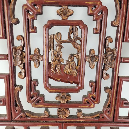Vintage Chinese Hand Carved Wall Decor - Picture 2 of 17