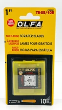 OLFA TB-25/10B 1" Multi-Edge Scraper Blades for T-25 10-Pack New in Package