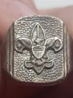 VTG Sterling Silver - VARGAS Boy Scouts Eagle Men's Signet Ring Size 5 - 5.4g