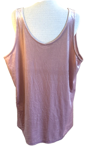 NEW Old Navy Ruffle Trim Velvet Sleeveless Top Women Size 3X Pink Mauve V Neck - Picture 3 of 7