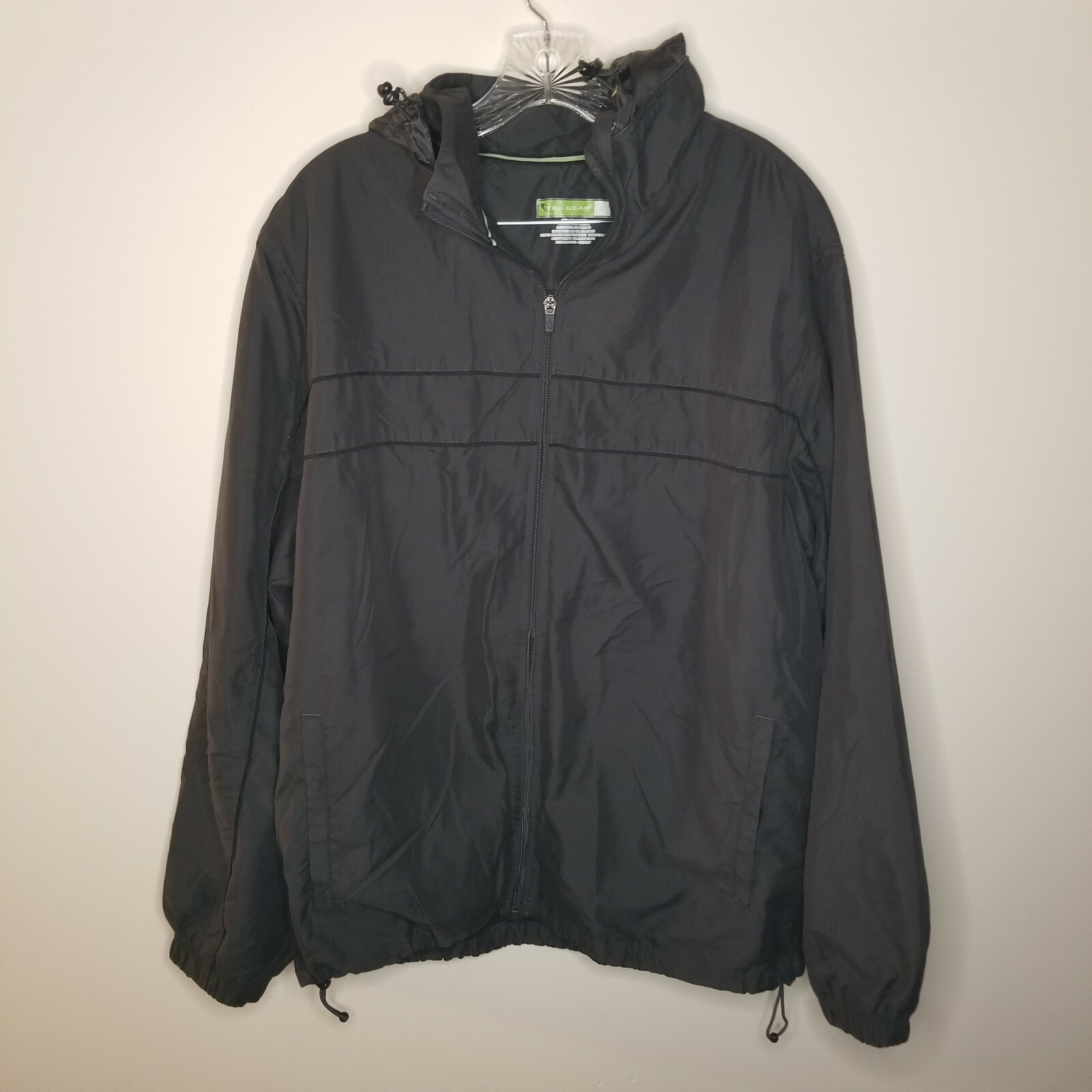 Tek Gear Mens Black Hooded Long Sleeve 