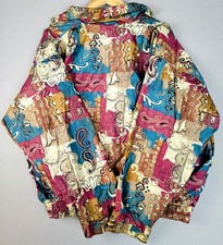 Vintage Windbreaker Westside 80s Track Jacket Paisley Full Zip Womens Large VGT