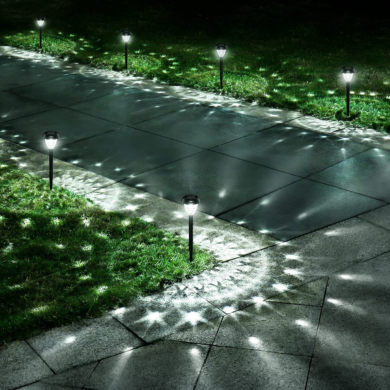 URAGO Super Bright Solar Lights, Waterproof 10 Pack, Dusk to Dawn Up to 12 Hr...