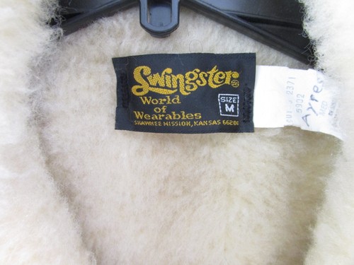 VINTAGE SWINGSTER SUEDE SHERPA LINED WINTER PIONEER SEEDS JACKET, MEDIUM - 第 9/9 張圖片