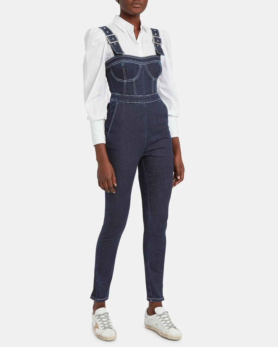 NWT WeWoreWhat We Wore What Denim Corset Overalls M | eBay