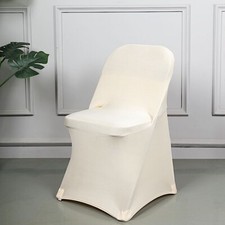 10 Beige Stretchable Spandex Chair Covers Banquet Reception Decorations