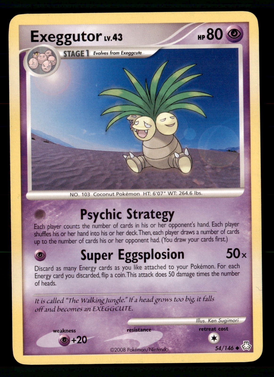 Pokemon Card Exeggutor LV.43 Legends Awakend 54/146 EXCELLENT Non-Holo Uncommon!