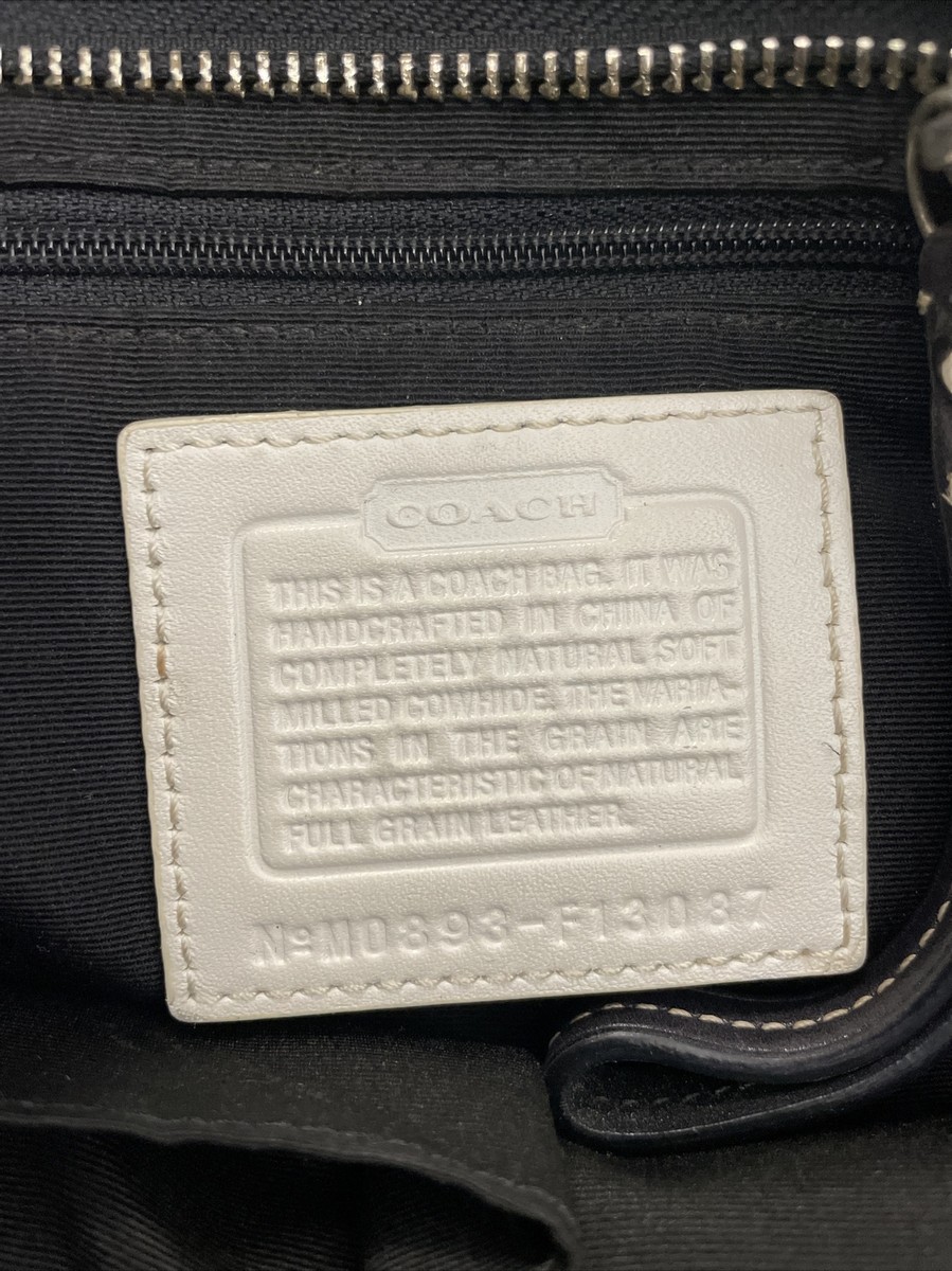 Coach White Hampton Leather Carryall Satchel Braid Tassel Bag