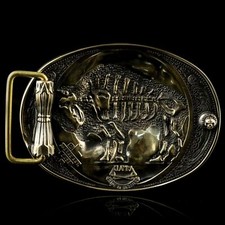 Massive Messing Gürtelschnalle 4cm - Dornschließe BS001