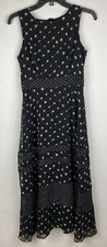 Taylor 2 Midi Dress Womens A Line Sleeveless Lined Polka Dot