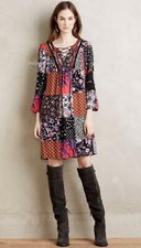 NEW Anthropologie Arcata Patchwork Dress by One September  Size XSP-SP-S