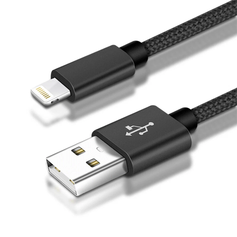 iPhone Kabel Nylon USB A auf iPhone Schnell Ladekabel Farben 8pin 0,2m 1m 2m 3m
