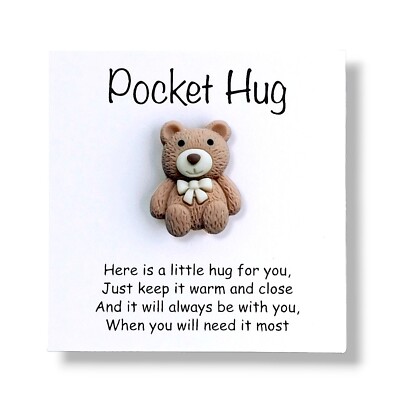 Bear Pocket Hug Geschenkkarte, kleines Geschenk für Familie & Freunde.