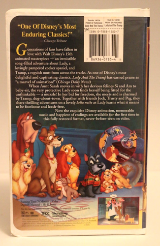 COLECCIÓN DE MATERPIECE WALT DISNEY VHS DAMA Y EL VAGABUNDO RESTAURADO EDICIÓN LIMITADA. - Imagen 3 de 4