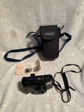Olympus Infinity 76 AF Point Shoot Zoom 35mm Film Camera Black Case Bag