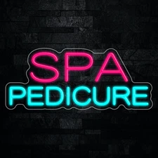 Spa Pedicure LED Neon Sign 24"L x 10"H #32742