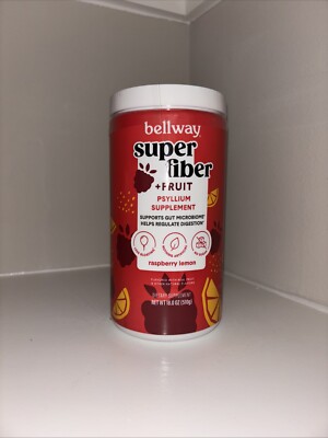 Bellway Super Fiber +Fruit Psyllium  Husk Supplement Raspberry Lemon 18oz-1.2lbs