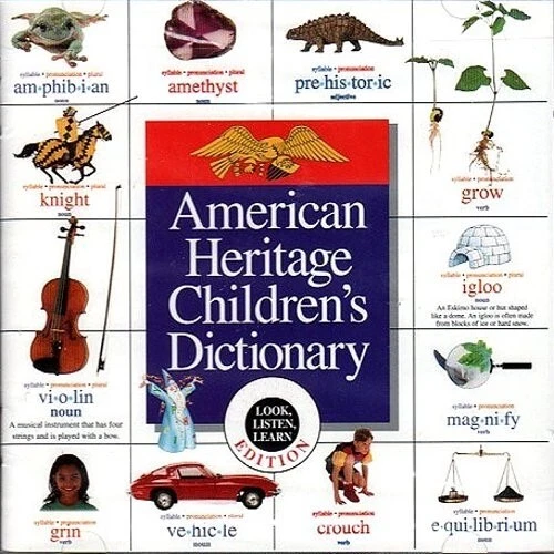 American Heritage Children's Dictionary (CD, 1995) Macintosh - NEW CD in SLEEVE - Image 2 of 3
