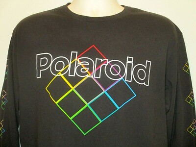 POLAROID Men's Long Sleeve T-Shirt Large Black