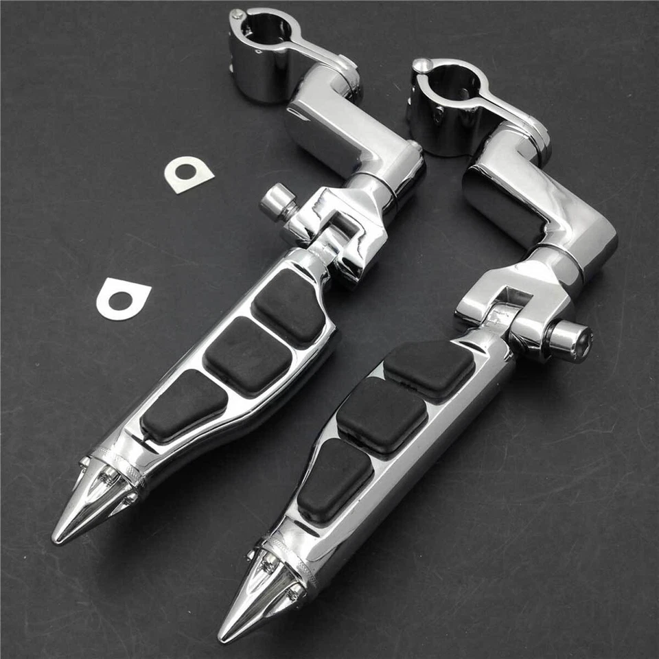 For Honda VT1100 VTX1300 VTX1800 1" Front Rider Stiletto Foot Peg Clamp Mounting — 第 4/4 张图片