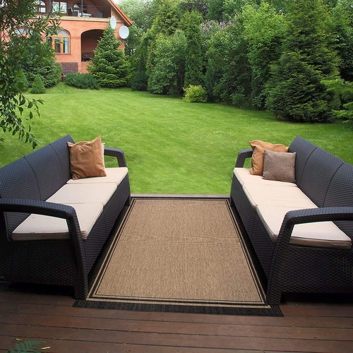 Gertmenian Indoor Outdoor Classic Flatweave Area Rug, Stain & UV Resistant - Picture 2 of 8