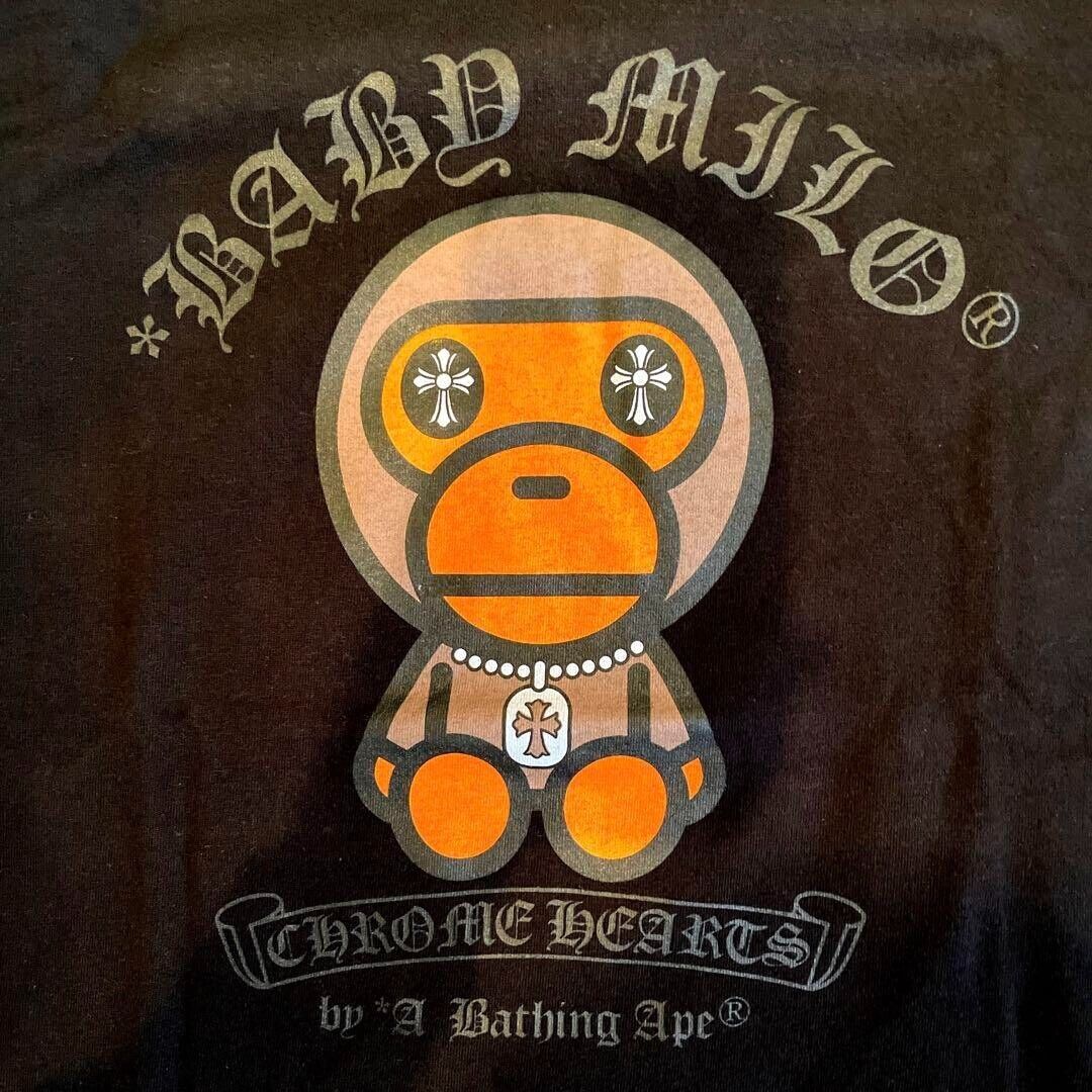 Chrome Hearts X A Bathing Ape Bape Collab T-shirt Black Baby Chrome Hearts X A Bathing Ape Bape Collab T-shirt Black Baby