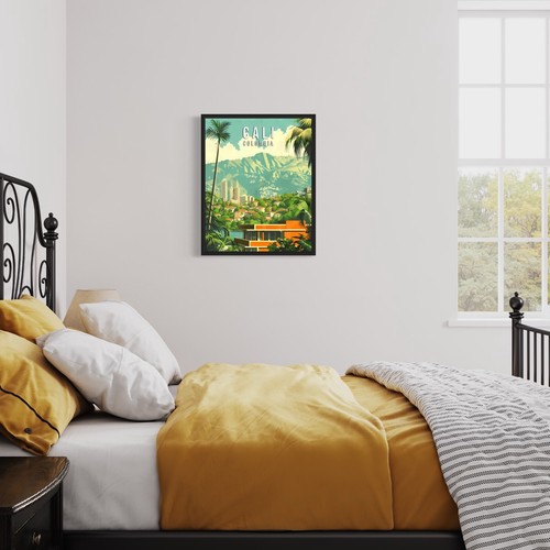 Cali Colombia City Landscape Poster Art Print Wall Art Painting Artwork Decor - Picture 5 of 6