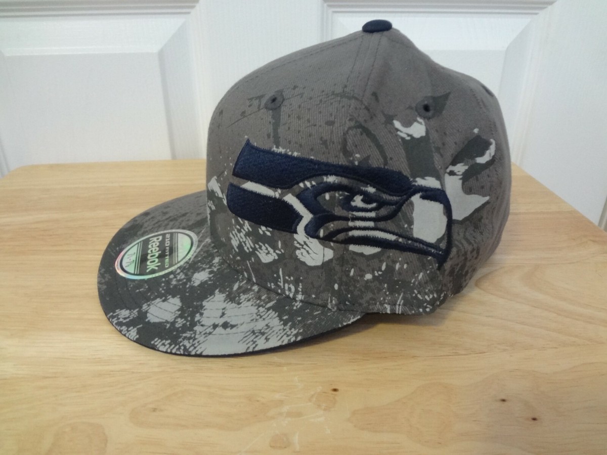 Seattle Seahawks 210 Flex Fitted 7 1/4 - 7 5/8 Cap Hat Reebok L/XL